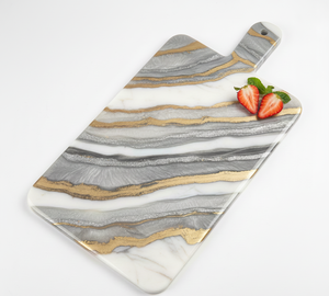 Tabla de Cortar Redonda de Mármol y Resina de Alta Calidad, Apta para Lavavajillas, Ecológica, para Cocinar y Servir en la Cocina - Product Image 5