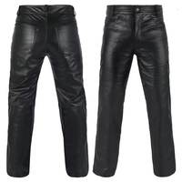 Pantalon en similicuir pour hommes, jogging de couleur personnalisée, pantalon en cuir pour hommes, de travail décontracté et d'affaires, vente en gros