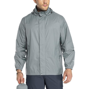 Custom Outdoor <b>Rain</b> <b>Jacket</b> with Hood for <b>Men</b> <b>Men's</b> Travel Friendly <b>Rain</b> <b>Jacket</b> OEM Supplier Custom <b>Men's</b> <b>Lightweight</b> Outdoor - Product Image 1