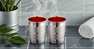 Gobelet à eau en verre à cocktail moderne en acier et cuivre fait à la main Avantages pour la santé de luxe pour les gobelets de bière - Product Image 5