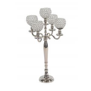 Latest Design 7 Arm Metal Floor Candle <b>Holder</b> Silver Plated With <b>Glass</b> Lamp Handcrafted High Quality Metal Wholesale Price <b>Stand</b> - Product Image 1