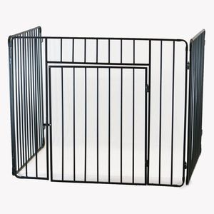 Grille de protection contre les flammes en fil de fer noir, décoration en métal - Fer forgé massif, protection contre les étincelles, design moderne pour la décoration de la maison - Product Image 2