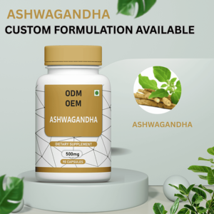 ผลิตภัณฑ์ฉลากส่วนตัว สารสกัดอัชวากันธาออร์แกนิก 90 แคปซูล อาหารเสริมเพื่อสุขภาพ บรรเทาความเครียด รับผลิตแบบ ODM OEM - Product Image 4