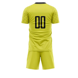 Conjuntos de fútbol para adultos y niños, uniforme de fútbol transpirable de diseño personalizado de media manga, uniformes de fútbol de secado rápido con nombre de equipo personalizado - Product Image 3