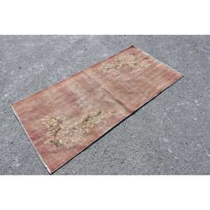 Tapis Vintage en Laine Marron 3.1 X 6.2ft Classique Turc Grande Surface Rectangle Motif Abstrait Support en Latex pour Couloir Tapis de Chambre - Product Image 3