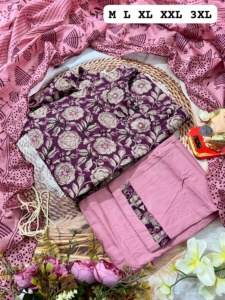 Diseñador de calidad superior Muselina viscosa de buena calidad romana con bordado Trabajo Kurti Pant y Dupatta Fabricante de Surat - Product Image 6