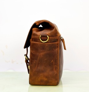 Bolso cruzado de cámara de cuero Real de alta calidad para DSLR correa ajustable sin espejo estuche de fotografía personalizable - Product Image 3