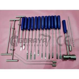 VENTA CALIENTE GORAYA GERMAN Mueller-Type Instrumentos de eliminación de cemento Titanio Azul Juego de 22 piezas Ortopédicas CE ISO APROBADO - Product Image 1