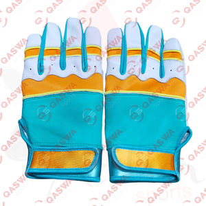 Gants de frappeur de baseball durables confortables personnalisés multicolores à manchette courte de conception unique professionnelle pour adultes et jeunes - Product Image 2