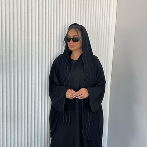 2025 venta al por mayor personalizado Dubai Elegante ropa musulmana mujeres tradicional Abaya con cinturón mejor Color señoras Abaya - Product Image 2