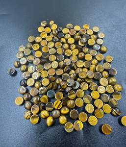 อัญมณีพลอยตาเสือทรงหลวมทรงกลมเรียบตามธรรมชาติขนาด10มม.-20มม. สำหรับทำเครื่องประดับอัญมณีขายส่ง - Product Image 2