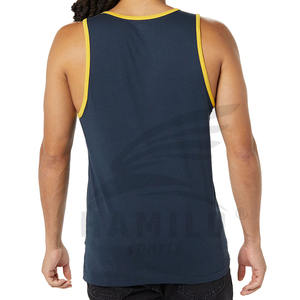 Camiseta sin mangas deportiva de verano para hombre de alta calidad con logotipo personalizado, capucha informal de diseño de malla transpirable, estampado de opciones OEM al por mayor - Product Image 2