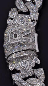 Chaîne cubaine en moissanite de 23 mm, argent sterling 925, fermoir citron, longueur personnalisée - Product Image 2