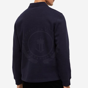 เสื้อแจ็คเก็ตแขนยาวสีพื้นสำหรับผู้ชาย  แบบซิปครึ่งตัว  สำหรับฤดูหนาว  พร้อมโลโก้ด้านหน้า  ออกแบบได้ตามต้องการ  ผ้าฟลีซ - Product Image 3