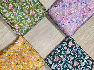 Tela Chinon Premium Transpirable de Secado Rápido y Ecológica con Bordado Intenso y Diseño Floral Estampado para Ropa de Mujer - Product Image 2