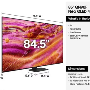 Téléviseur QLED 4K Ultra Neo 9 85 pouces 2026 flambant neuf QN85QN95DAFXZA - Product Image 1