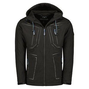 แจ็กเก็ตมีซิปปรับได้มีฮู้ดผ้านิ่มสำหรับผู้ชายแจ็คเก็ตพิเศษสำหรับฤดูหนาวกันลมพร้อมโลโก้ตามสั่ง - Product Image 1