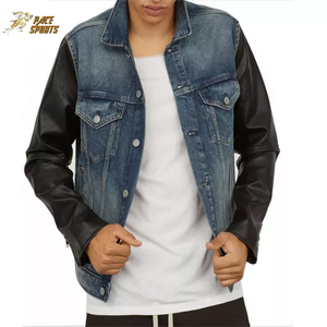 Veste en jean pour homme de haute qualité, style streetwear, couleur violette, personnalisée, imperméable, respirante, écologique, vente en gros - Product Image 6
