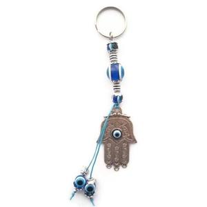 LLAVERO PROMOCIONAL GLASS EVIL EYES 4X17 cm Mosquetón con Diseño de Ojo - Product Image 1