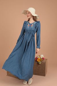 Abbigliamento da donna abito Aerobin tessuto Frilly ricamato abito da donna all'ingrosso con serie nel pacchetto