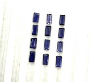 Lot de pierres précieuses naturelles en Iolite bleue taille baguette, 2*4-5*10 MM, avec jeu de couleurs pour la fabrication de bijoux - Product Image 1