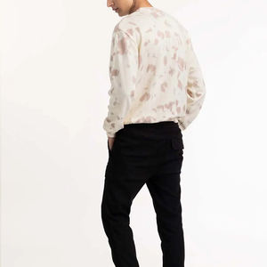 Venta al por mayor de tallas personalizadas para hombre, Jersey estampado de alta calidad, sudadera 100% de algodón con cuello redondo, sudadera blanca para hombre - Product Image 5