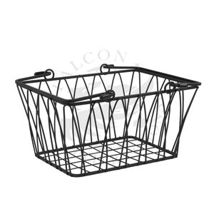 Stylish Wire Powder Coated <b>Matte</b> Basket with <b>Handle</b> Versatile Storage Solution Perfect for <b>Kitchen</b> - Product Image 5