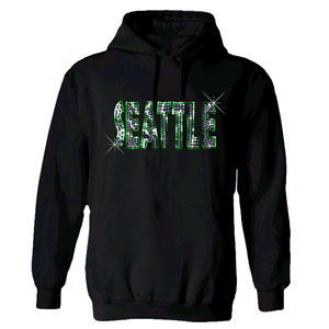 Venta al por mayor térmica sudadera y sudaderas con capucha French Terry 100% algodón corte y coser Rhinestone Puff impresión Logo Drop Shoulder Hoodies - Product Image 6