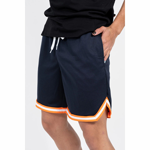 Personnalisé Hommes Femmes Basketball Mesh Shorts Solide Couleur Respirant 100% Polyester Séchage Rapide Anti-Rides Cordon Double Couche Gym - Product Image 6