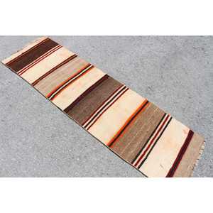 Turkish Vintage <b>Runner</b> Rug 2x6.7 ft, Brown <b>Red</b> Floral Rug - Product Image 4