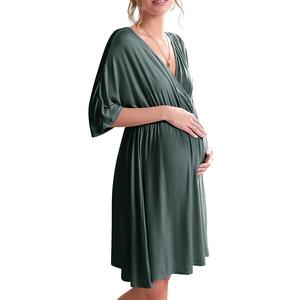 Vestidos de Maternidad Transpirables al por Mayor para Mujeres Embarazadas, Vestido de Lactancia para Mamás, Ropa de Maternidad Elástica para Mujeres - Product Image 3