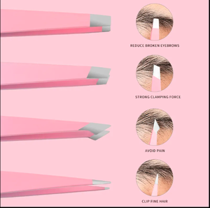 Pince à épiler professionnelle à pointe fine droite de 9 cm en acier inoxydable pour extensions de cils et sourcils, conçue pour un maquillage pratique - Product Image 5