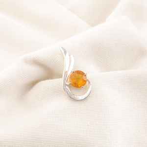 Citrine Gemstone Fashion Silver Pendant 925 Sterling Silver Necklace Unique Jewelry IGI Certified November Birthstone <b>Gift</b> for - Product Image 5