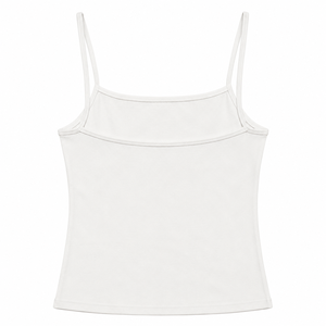 Custom Tank <strong>Top</strong> 92% Cotton 8% Spandex White Skinny Fit Spaghetti Strap Sleeveless Solid Color <strong>for</strong> Wholesale <strong>Women</strong> - Product Image 3