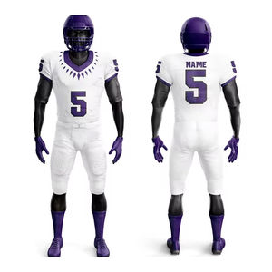 2025 nouveaux uniformes de Football américain personnalisés pour les jeunes nom de l'équipe taille XL court blanc bas quantité minimale de commande Technique de Sublimation ensembles de Football bon marché - Product Image 1