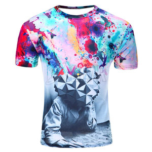 Camiseta para hombre de manga corta con estampado de sublimación a todo color, ropa de calle ligera apta para un estilo relajado - Product Image 1