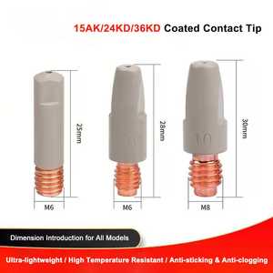 ชุดหัวเชื่อมทองแดง SANTWELL รุ่น SSG-CHN-014 สำหรับเครื่องเชื่อม MIG 15AK 24KD 36KD เกลียว M6 รูขนาด 0.8 มม. สำหรับงานเชื่อม - Product Image 5