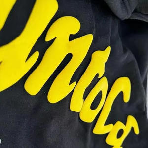 Sudadera con capucha estampada hinchada de algodón pesado personalizada para hombres ropa de lana de invierno 3D de gran tamaño con logotipo bordado - Product Image 2