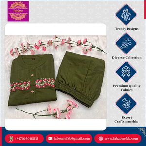 Super Confortable Look Tendance Femmes Simple Élégant Bureau Porter Chic Coton Kurti Pantalon Disponible en M L XL XXl Tailles - Product Image 6