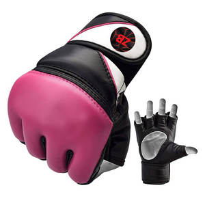 Guantes MMA de cuero de alta calidad con empuñaduras El mejor estilo MOQ bajo Precio barato para artes marciales y boxeo - Product Image 3