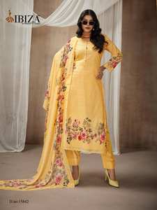 ผ้าคอตตอนพิมพ์ลายดิจิตัล salwar kameez แคตตาล็อกเต็มรูปแบบเหมาะสำหรับงานปาร์ตี้และชุดลำลอง - Product Image 3