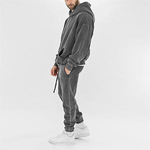Pull-over personnalisé pour hommes, sweat-shirt à capuche surdimensionné délavé à l'acide, vêtements de ville à capuche et sweat-shirts en coton vierge pour hommes - Product Image 6