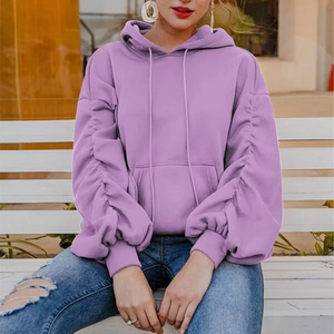 เสื้อสตรีโอเวอร์ไซส์ แขนทรงปีกค้างคาว ผ้าฝรั่งเศสเทอร์รี่เนื้อหนา 100% ผ้าฝ้าย ถักแบบฤดูหนาว เป็นมิตรกับสิ่งแวดล้อม สไตล์สตรีทแวร์ - Product Image 1
