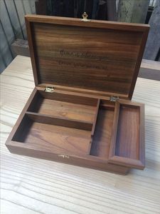 Mosquée islamique en croissant caisse en bois boîte de Sadaquah en forme de rectangle avec comptoir pour le Ramadan et l'Eid Mubarak cadeaux d'argent - Product Image 3