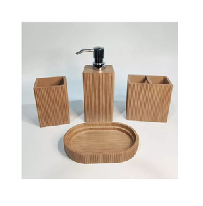 Juego de baño de madera para uso doméstico en hoteles, tamaño personalizado, el mejor embalaje, cocina casera, juego de baño de madera, buen precio - Product Image 4