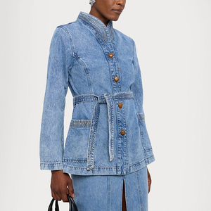 Chaqueta Vaquera de Mezclilla para Mujer OEM, Colección 2026, Mejor Precio, Hecha de Algodón, Ropa Exterior Informal, Chaqueta Vaquera Holgada - Product Image 2