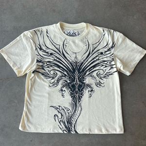 Streetwear imprimé DTG T-shirts graphiques vierges grande taille vêtements pour hommes délavés à l'acide T-shirts unisexes surdimensionnés vintage personnalisés - Product Image 4