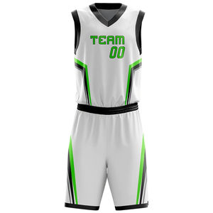 Maillot de basket-ball imprimé de logo personnalisé pour hommes séchage rapide respirant 100% polyester uniforme d'équipe certifié BSCI prêt à expédier - Product Image 3