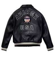 Veste d'hiver pour homme, dernière mode, style Letterman, en cuir de vache véritable, avec patch brodé personnalisé.