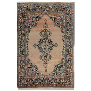 Alfombra de Lana Anudada a Mano Azul Aalam, Alfombra Rectangular Grande de 9x12 con Medallón para Decoración del Hogar, Sala de Estar, Pasillo, Pae-6464 - Product Image 1